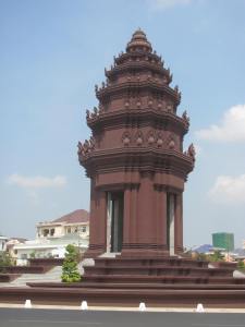 Independence Monument signifying Cambodia's freedom from external powers.