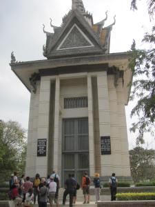 A memorial to all those who were killed at Choeung Ek near Phnom Penh.