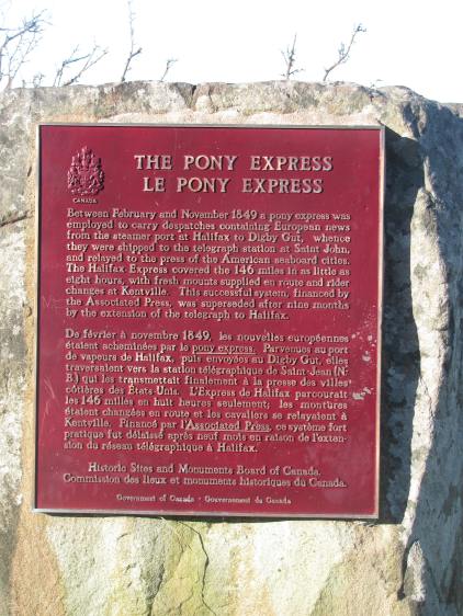 Plaque to the Pony Express.