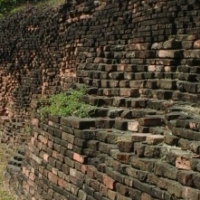 Remaining old wall at the northeast side.
