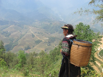 A woman from the Black Hmong tribe