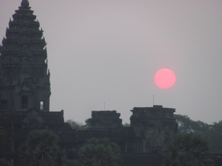 Sun rising over Ankor Wat