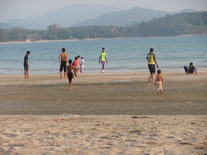 Soccer on the beach in Koh Lanta