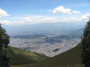 Looking over Quito from the top.