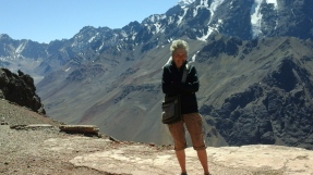 At the top of the Andes near the Chilean border.