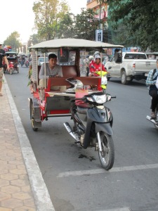 A typical Cambodian tuk tuk.
