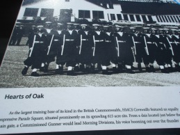 A plaque showing training recruits.